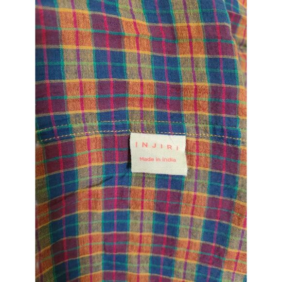 INJIRI PATCHWORK PLAID MUTICOLOR CAMISOLE DRESS Size XS - Picture 7 of 7